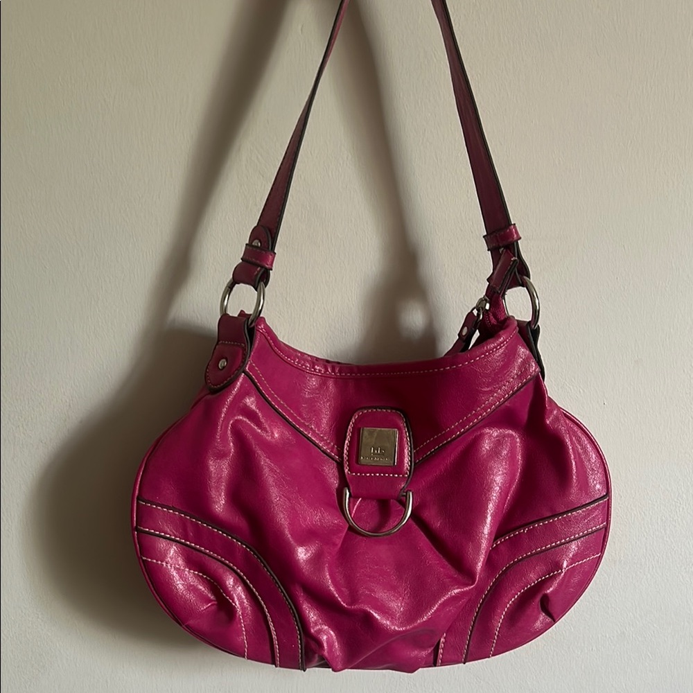 Pink Leather Shoulder Bag